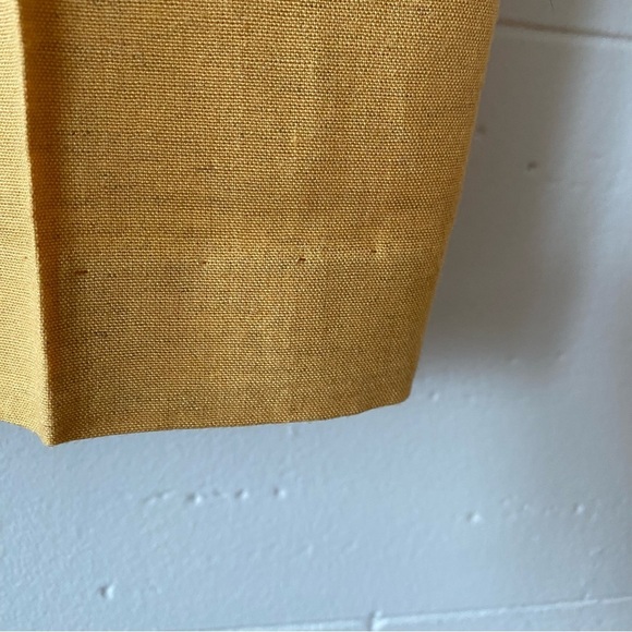 Vintage | Yellow Linen Blend Trousers | Lightweight Retro Summer Pants | Size 4 - Picture 5 of 11